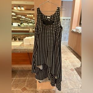 Wool blend sleeveless dress with assymetrical hem size medium